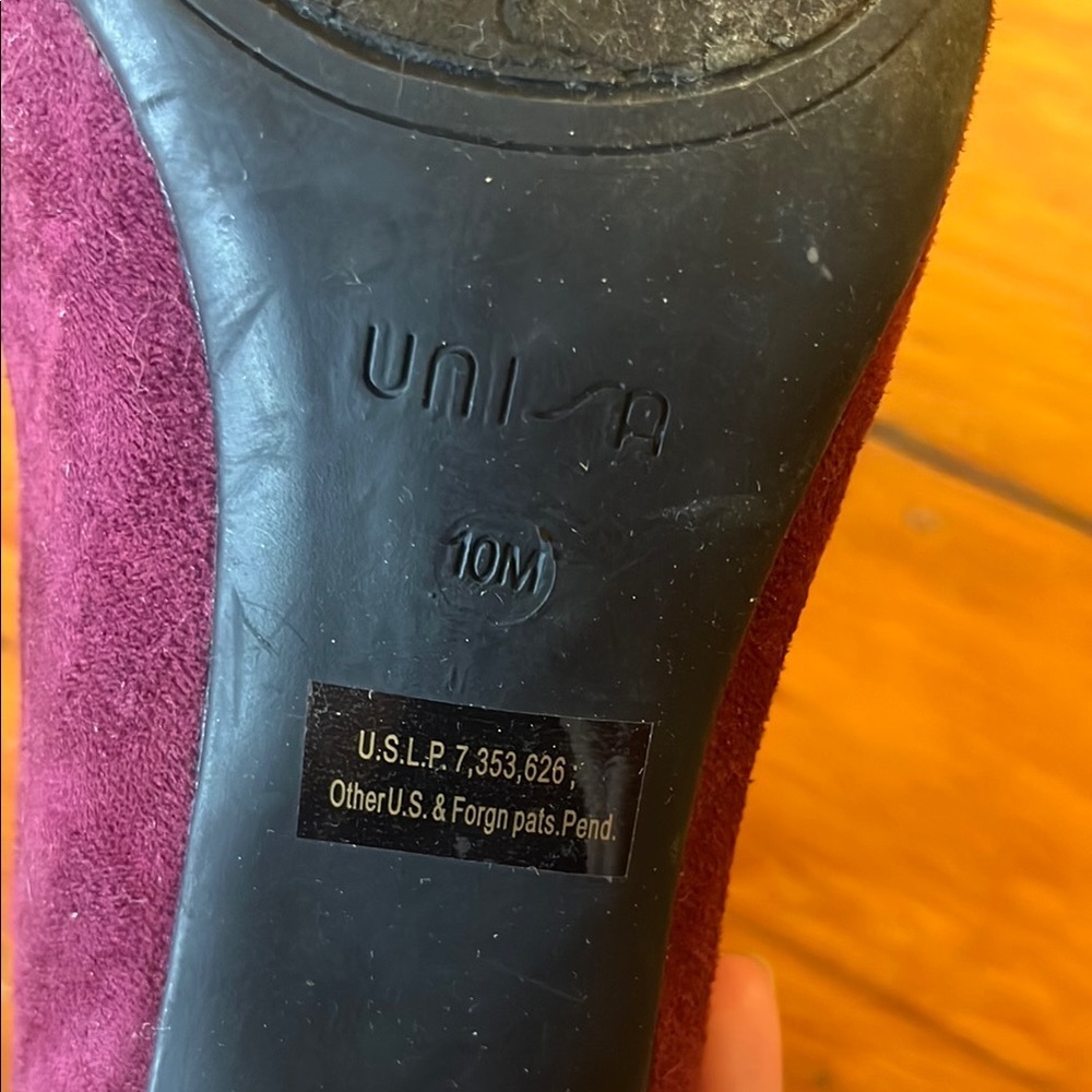 Purple Suede Women's Boots - Picture 2 of 4
